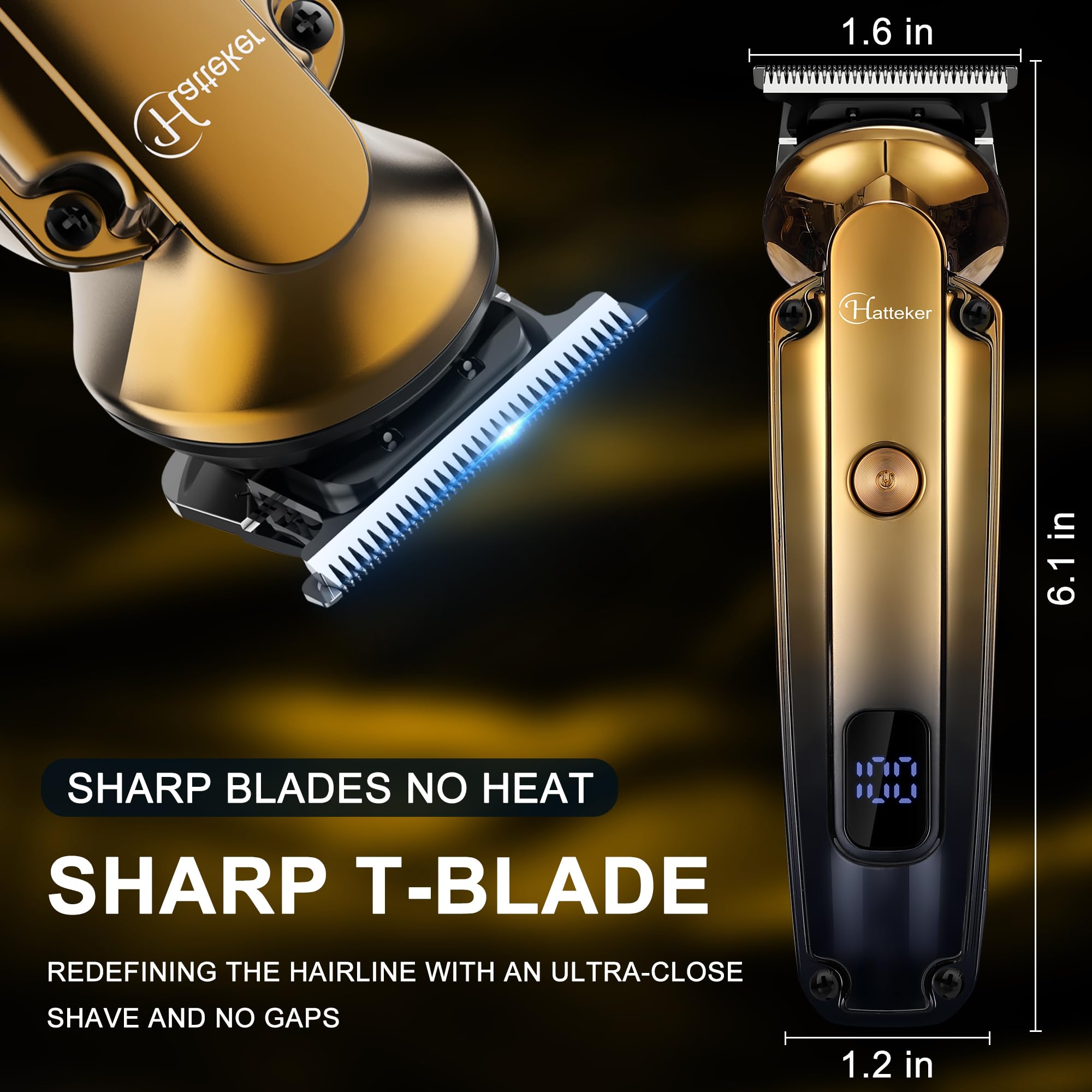 Hatteker beard trimmer showcasing its washable design for easy cleaning