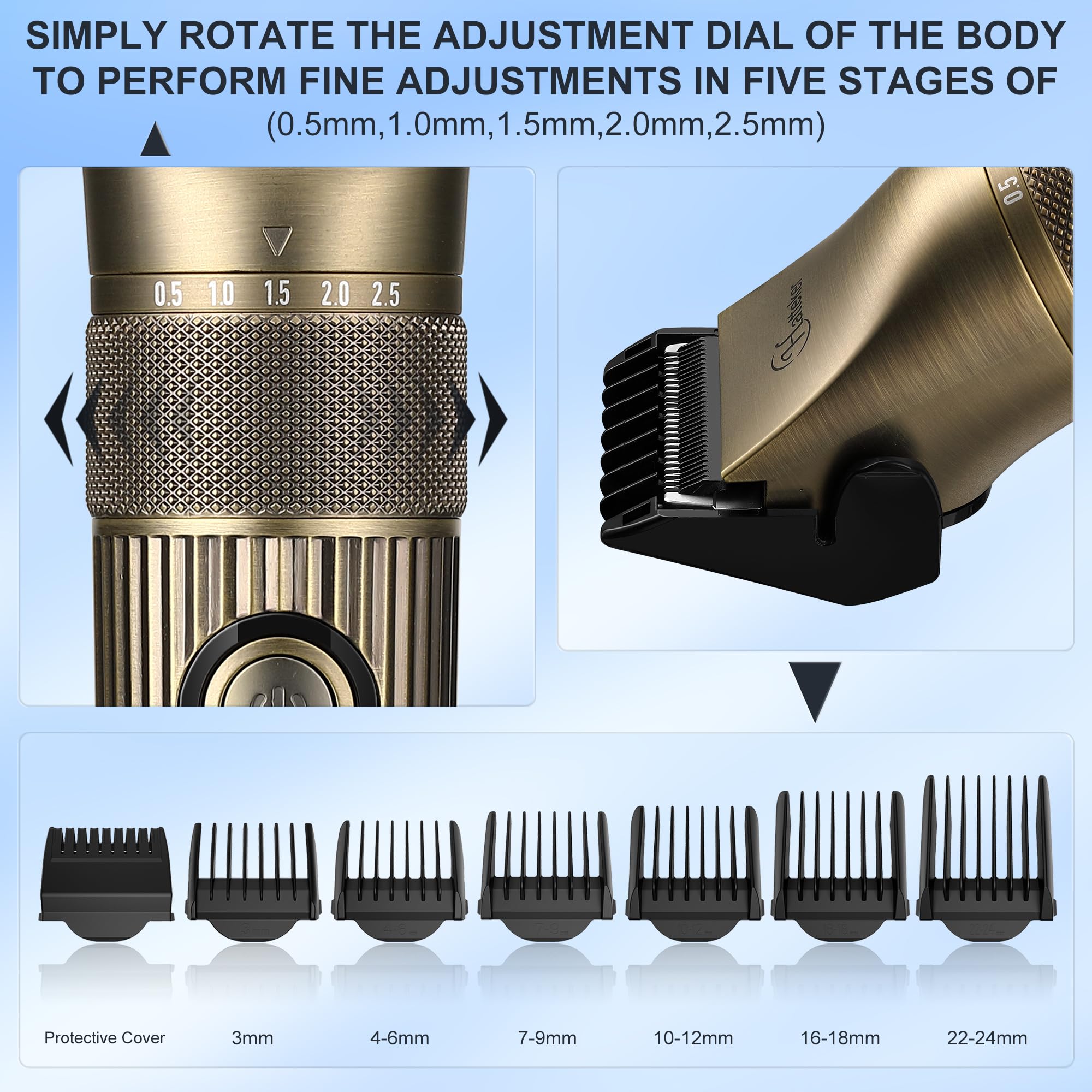 Hatteker clipper with LED display showing battery status