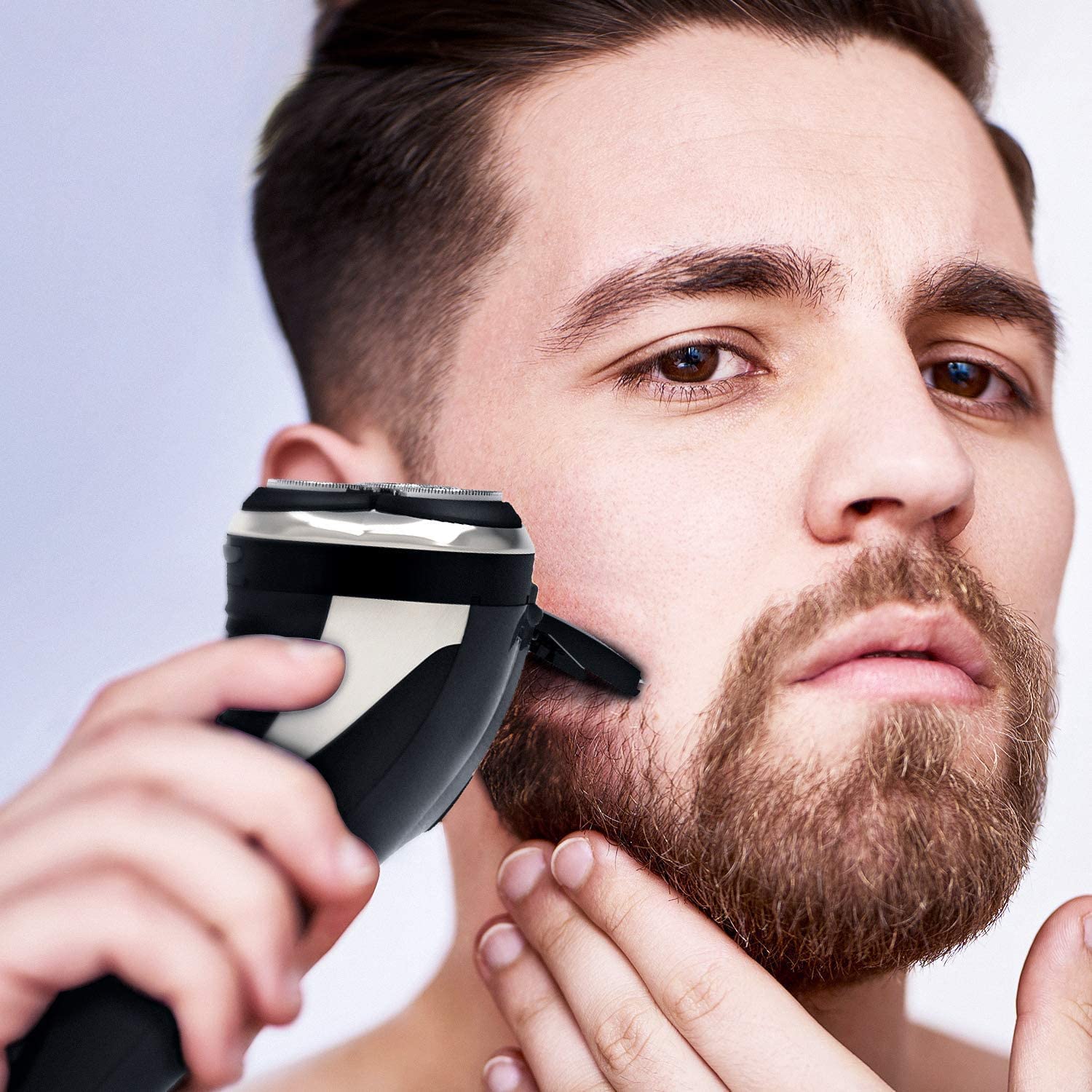 Hatteker washable shaving head for quick post shave cleaning
