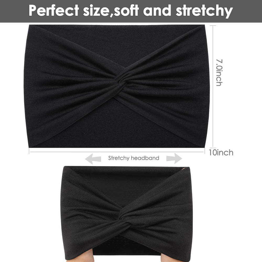 HAUHC non-slip wide headbands during workouts keep hair in place