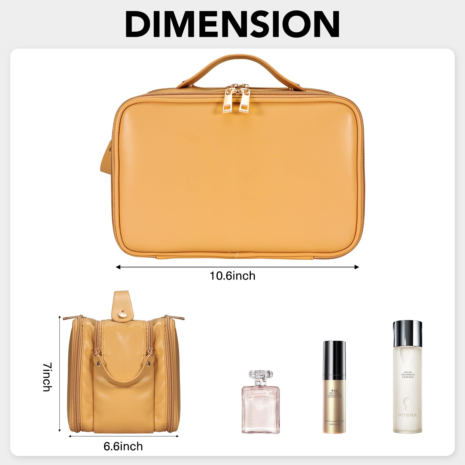 HauteHues interior compartments keep tools and cosmetics neatly separated.