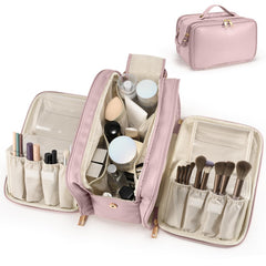HauteHues Travel Makeup Bag large opening for quick access to cosmetics
