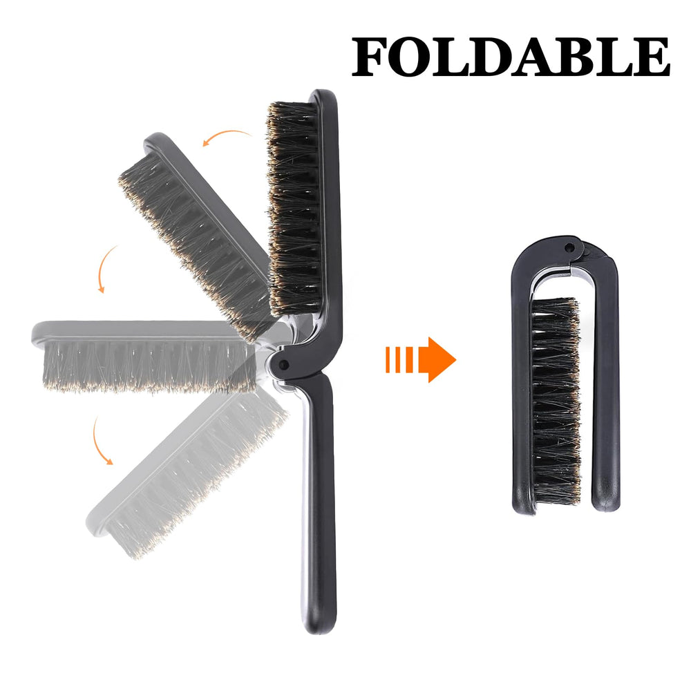 hautllaif travel brush boar bristles close-up highlights smooth styling and frizz control.