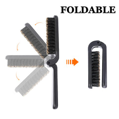 hautllaif travel brush boar bristles close-up highlights smooth styling and frizz control.