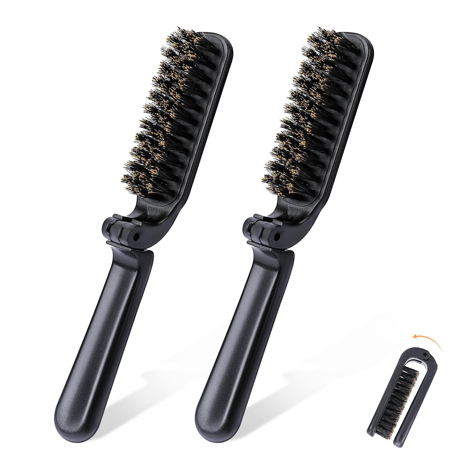 hautllaif travel folding hair brush folded compact for easy pocket storage and on-the-go touch-ups.