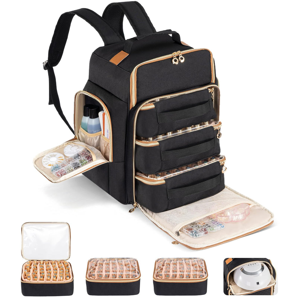 Hautton Nail Polish Organizer with drawer compartments for quick bottle access during manicures.