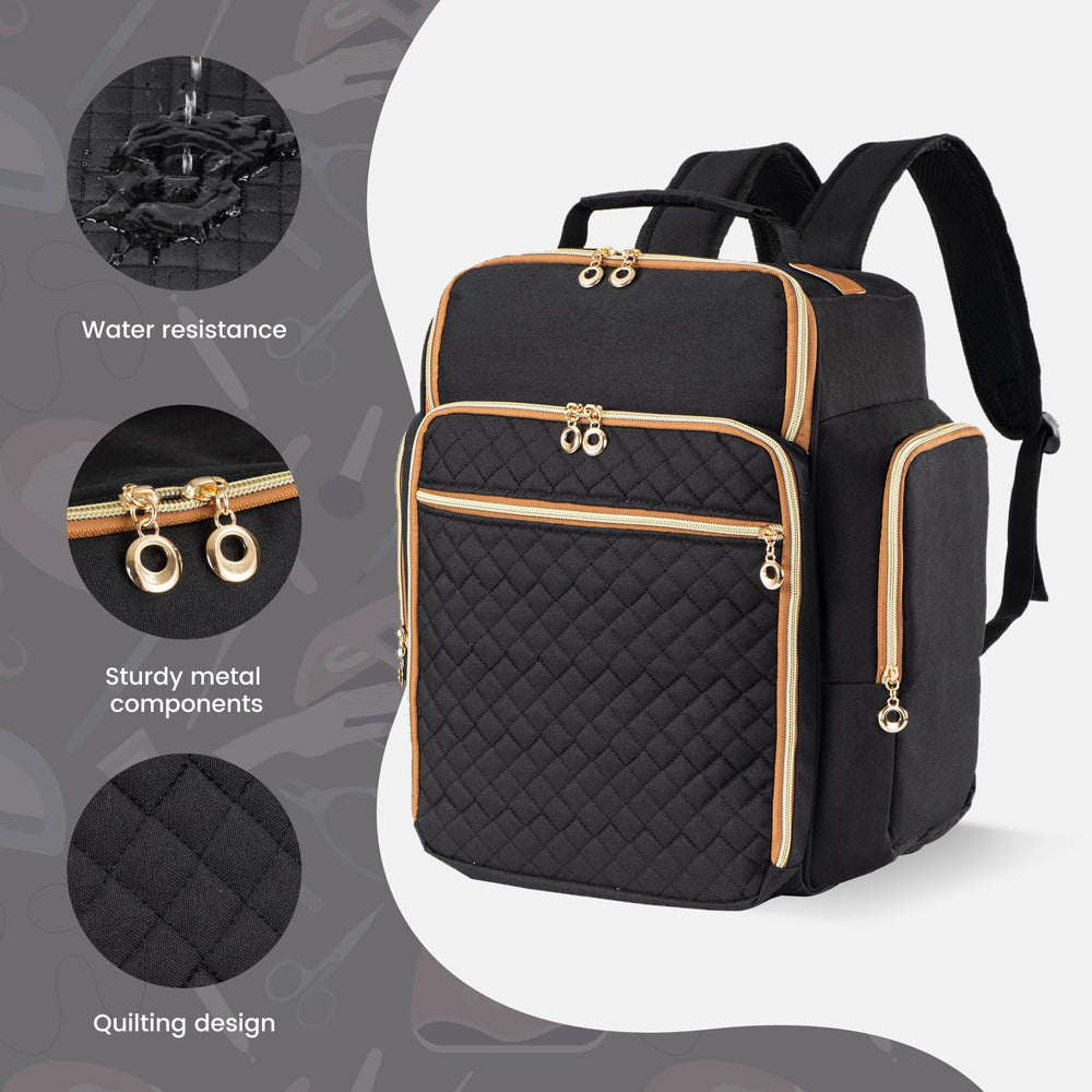 Hautton professional setup using the organizer to transport supplies.