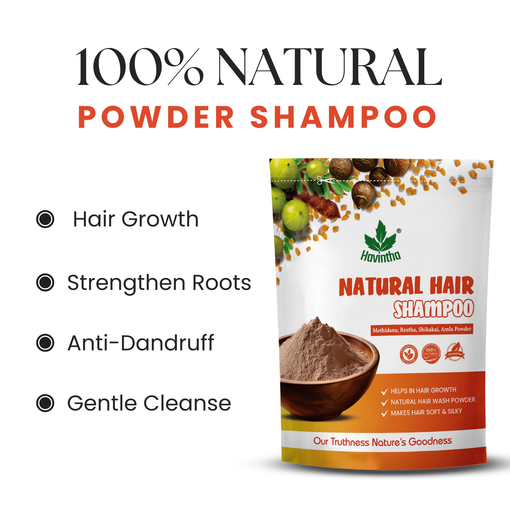 Havintha natural hair shampoo bottle for everyday use.