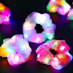 HAVLOTII light up scrunchies braided hair showcase bright diffusion for statement styles.