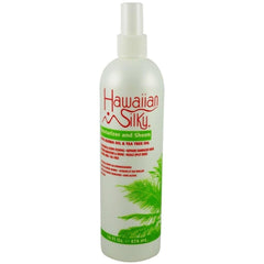 Hawaiian Silky moisturizing sheen spray bottle adds shine and nourishes the scalp.