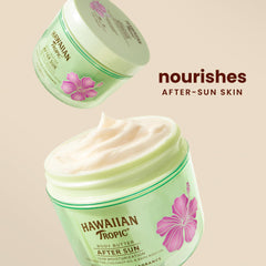 Texture close-up of Hawaiian Tropic After Sun Body Butter showing rich formula