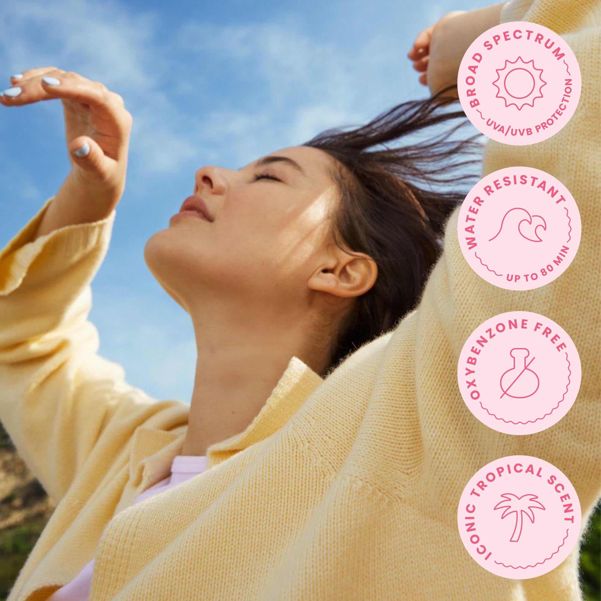 Hawaiian Tropic mineral powder delivering a lightweight matte finish.