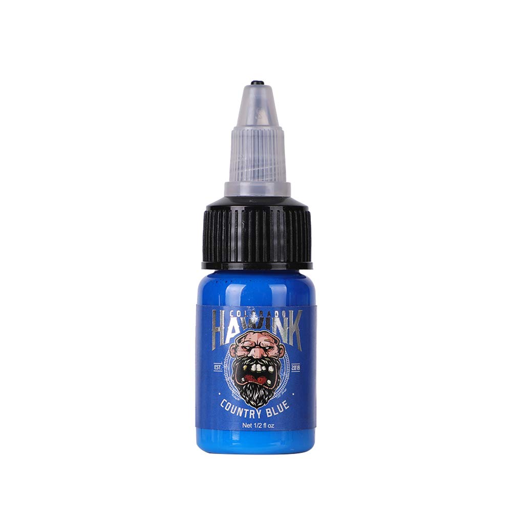 HAWINK packaging with 14 bottles organized for efficient tattoo workflow.
