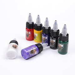 HAWINK tattoo ink set skin absorption closeup demonstrates quick pigment uptake and vibrant results