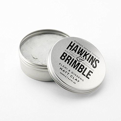 Hawkins & Brimble Matt Clay on damp hair enabling restyling.