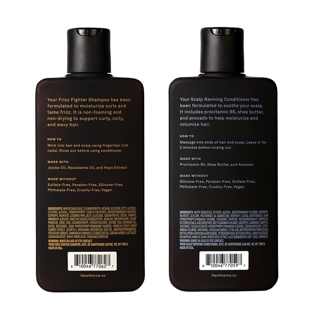 Hawthorne Woodsy citrus scent packaging conveys refreshing grooming routine.