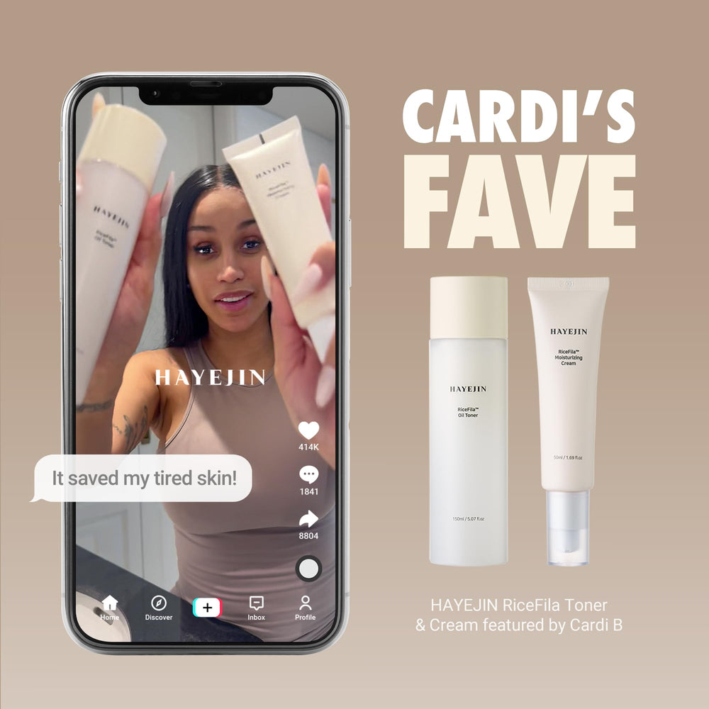 HAYEJIN RiceFila toner liquid layer after shake delivering rapid hydration