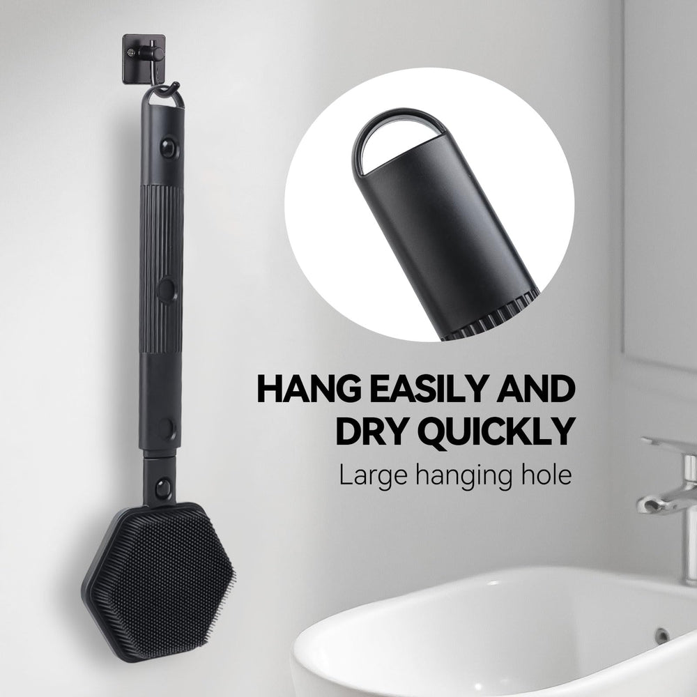 HAYSNA silicone back scrubber dries quickly to stay fresh between uses.