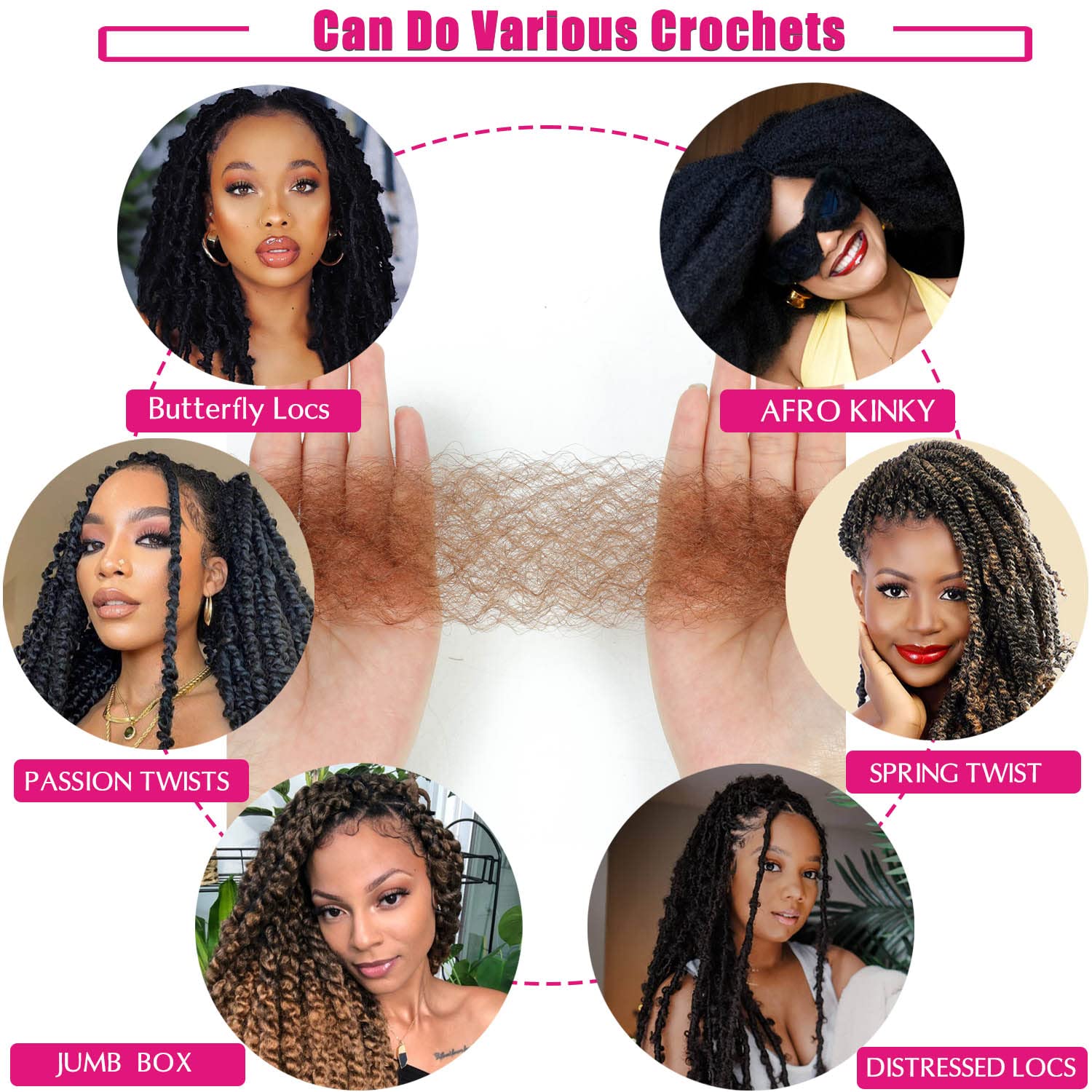 Hbegant Afro Twist 24inch Pack 3 color tones shows 12+ shade options for variety