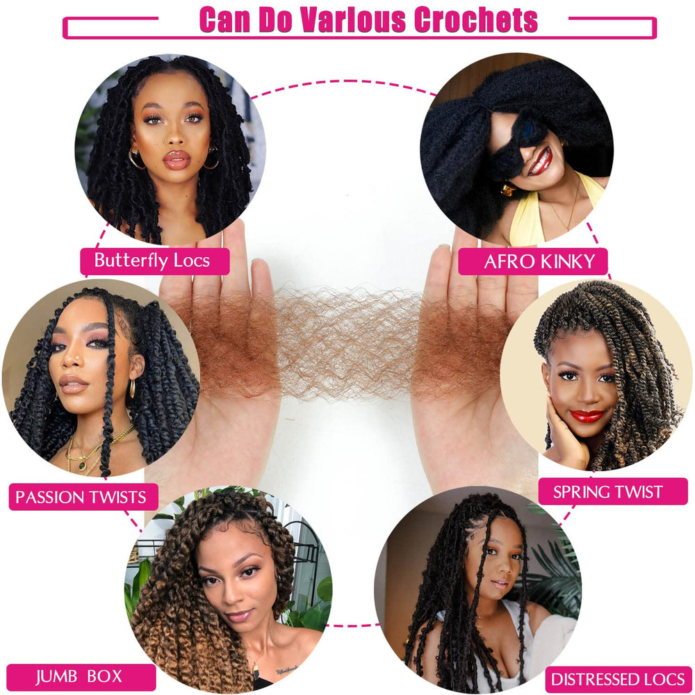Hbegant Afro Twist 24inch Pack 3 color tones shows 12+ shade options for variety