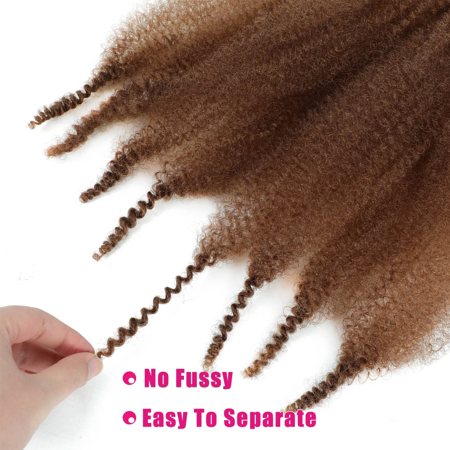 Hbegant Afro Twist 24inch Pack 3 soft-skin feel keeps wear lightweight and comfortable