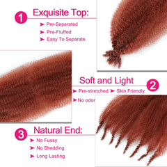 Hbegant Afro Twist hair 24in soft-locs show lightweight comfort for all-day wear.