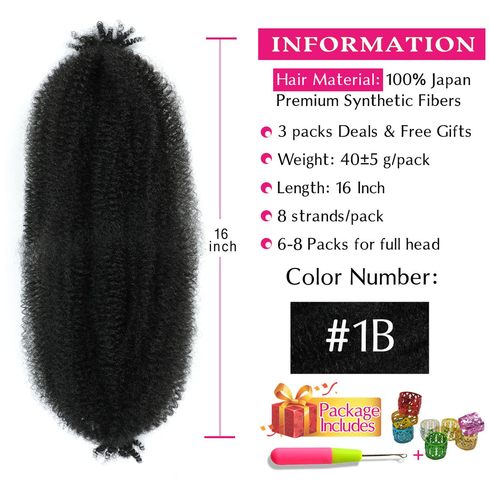 Hbegant Afro Twist Hair close-up texture reveals soft, lightweight fibers