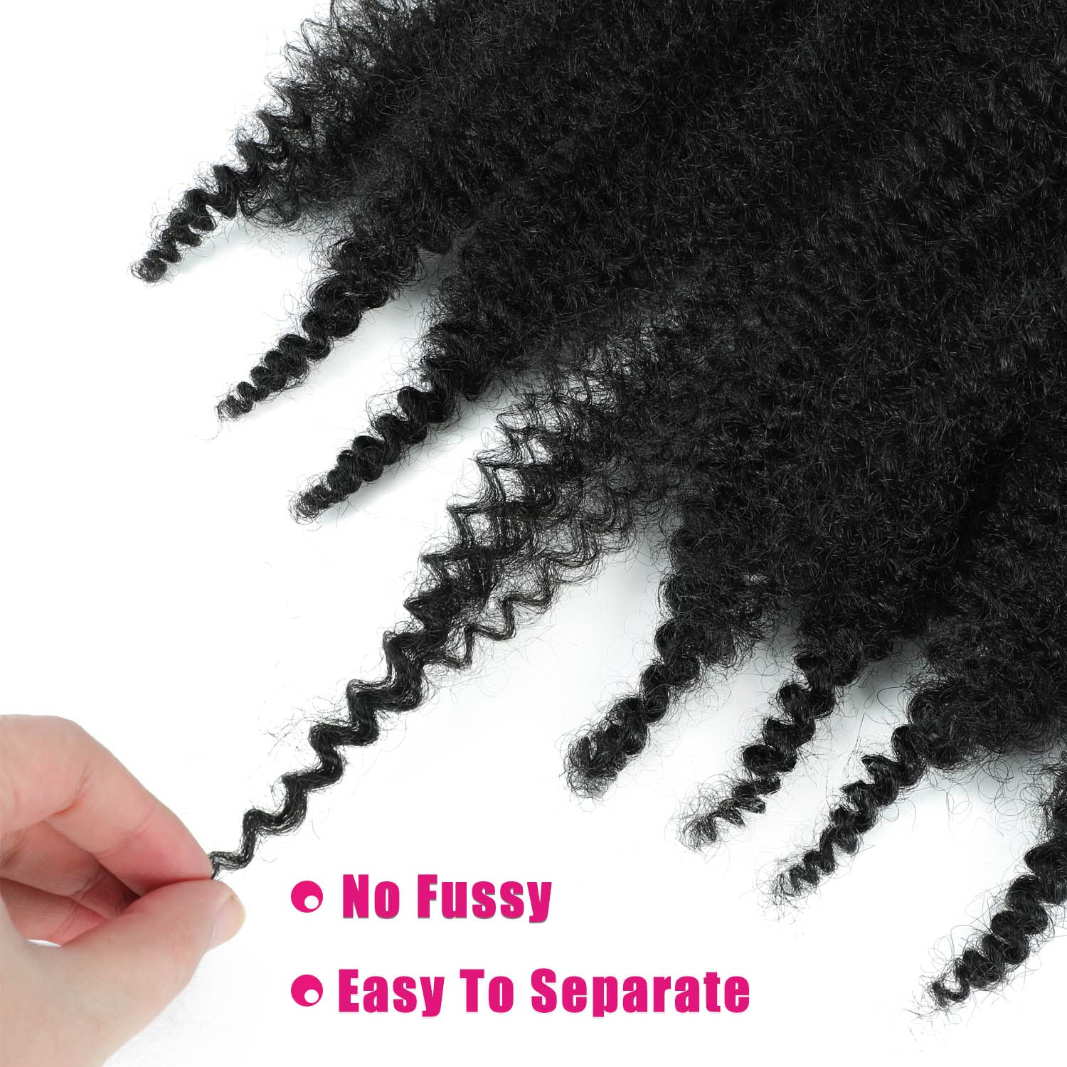 Hbegant Afro Twist Hair 3-pack packaging shows length and quantity