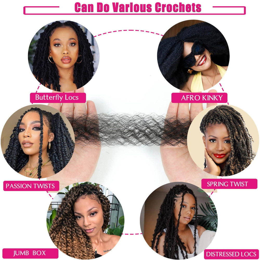 Hbegant Afro Twist Hair versatile for butterfly locs and knotless styles