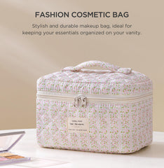 HBselect makeup bag with handle for easy carrying during travel.