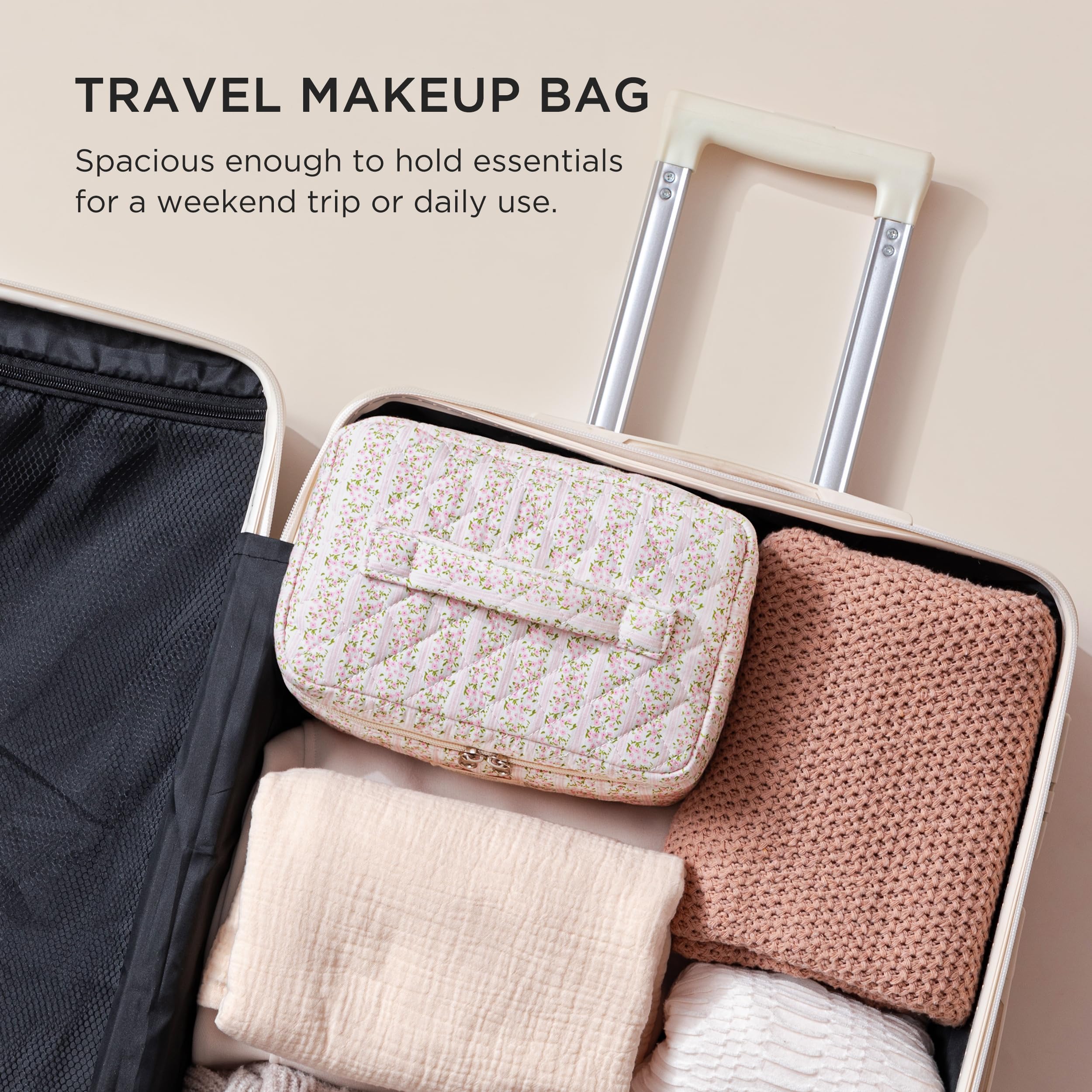 HBselect multi functional cosmetic bag doubles as a tote and storage organizer.