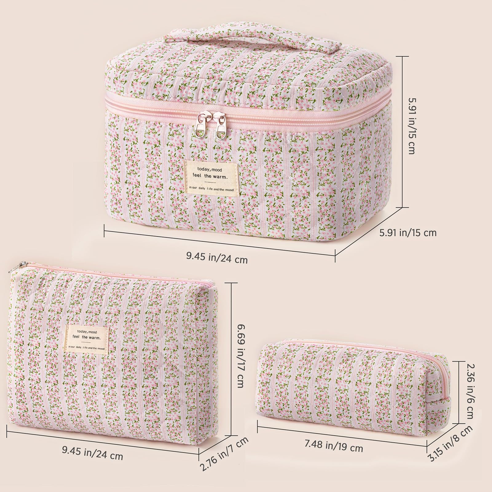 HBselect multi-purpose makeup bag usable as cosmetics, skincare, or pencil organizer.