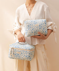 HBselect travel makeup bag foldable design fits in suitcases and handbags.