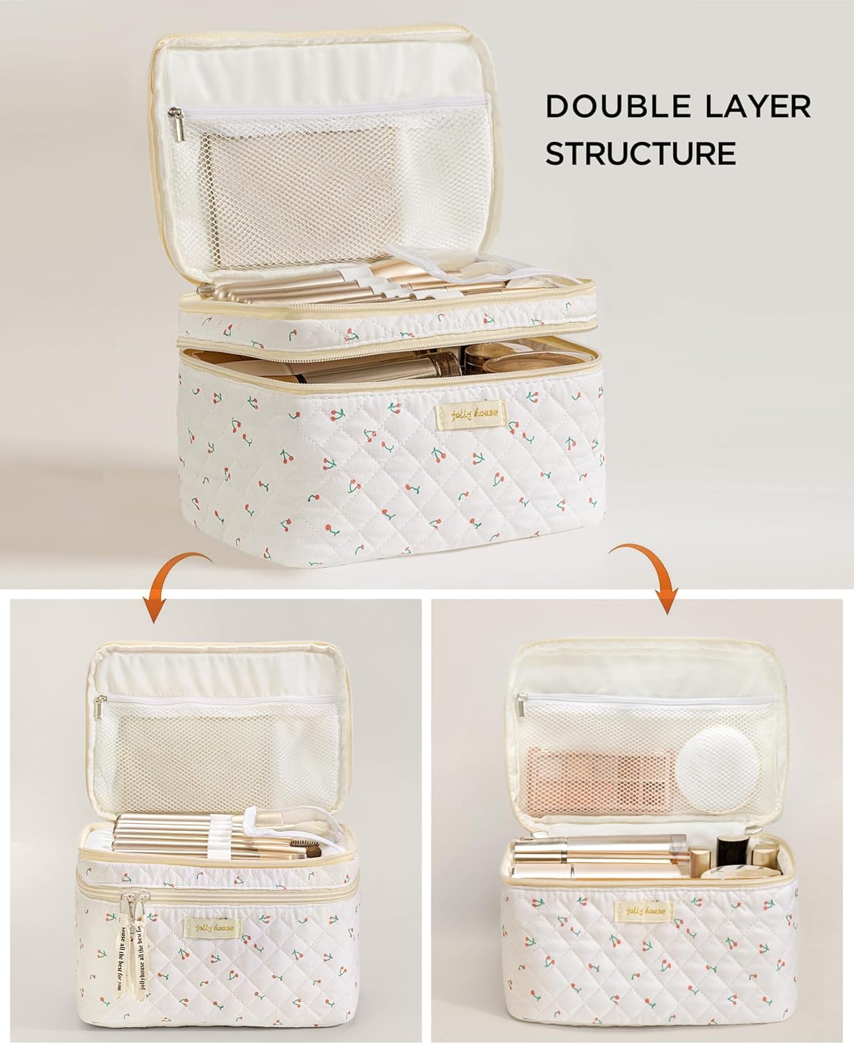 HBselect two-piece cosmetic bag set packaging and gift-ready presentation.