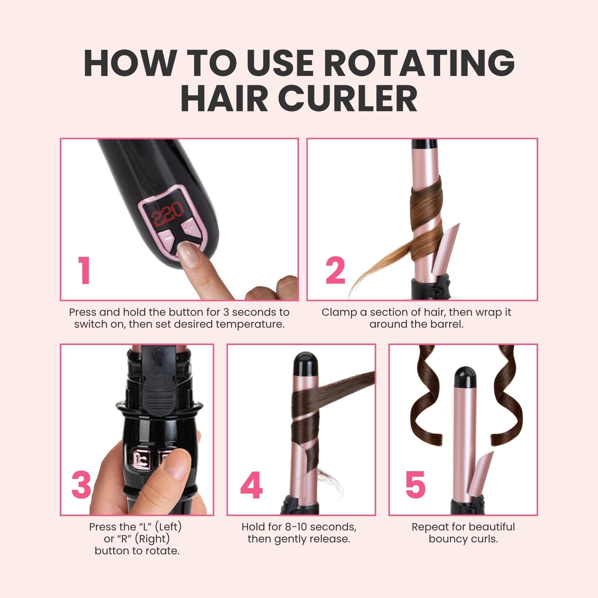 HC Honey Coco long-lasting curls stay all day with ceramic tech