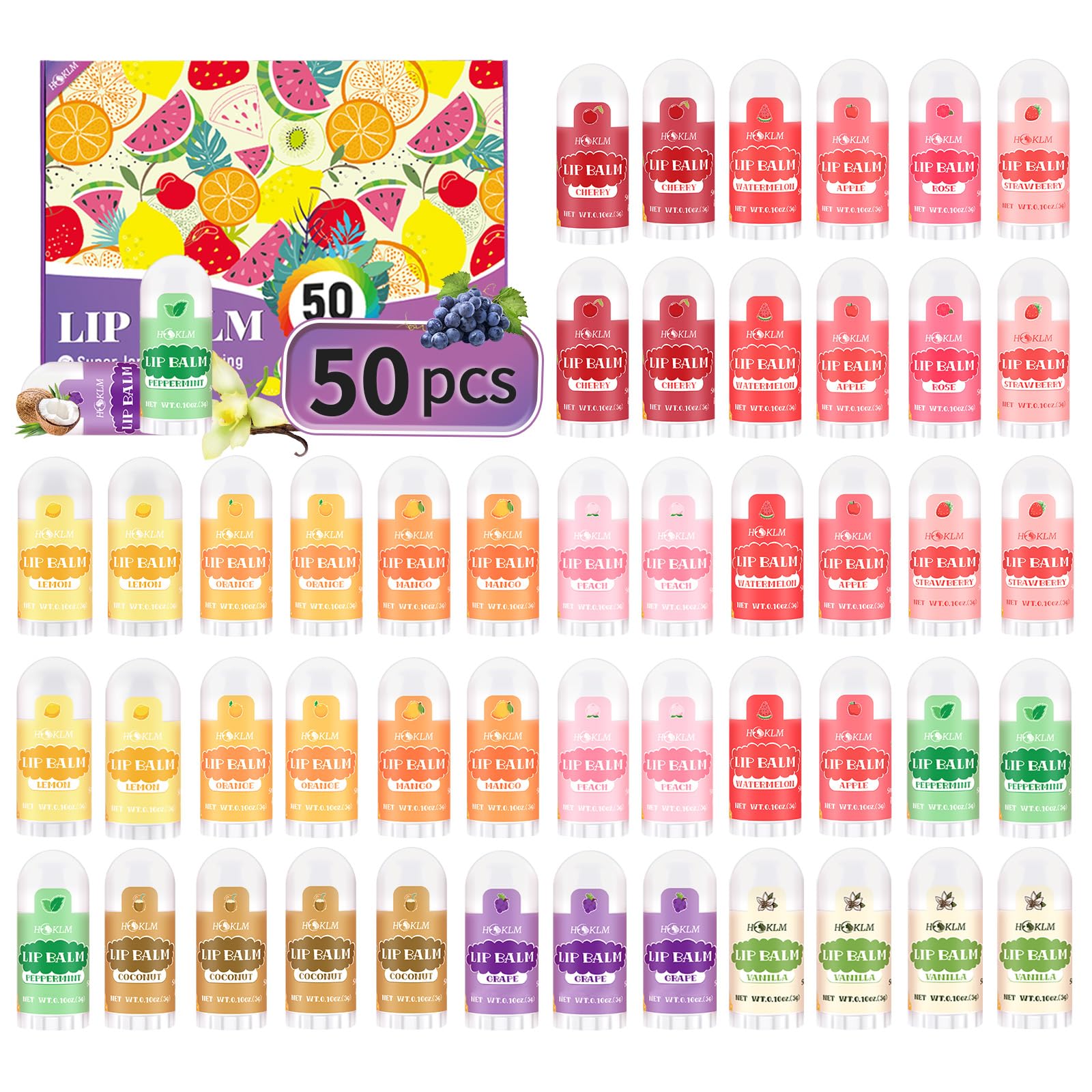 HCKLM mini lip balm apple flavor compact for on-the-go moisture
