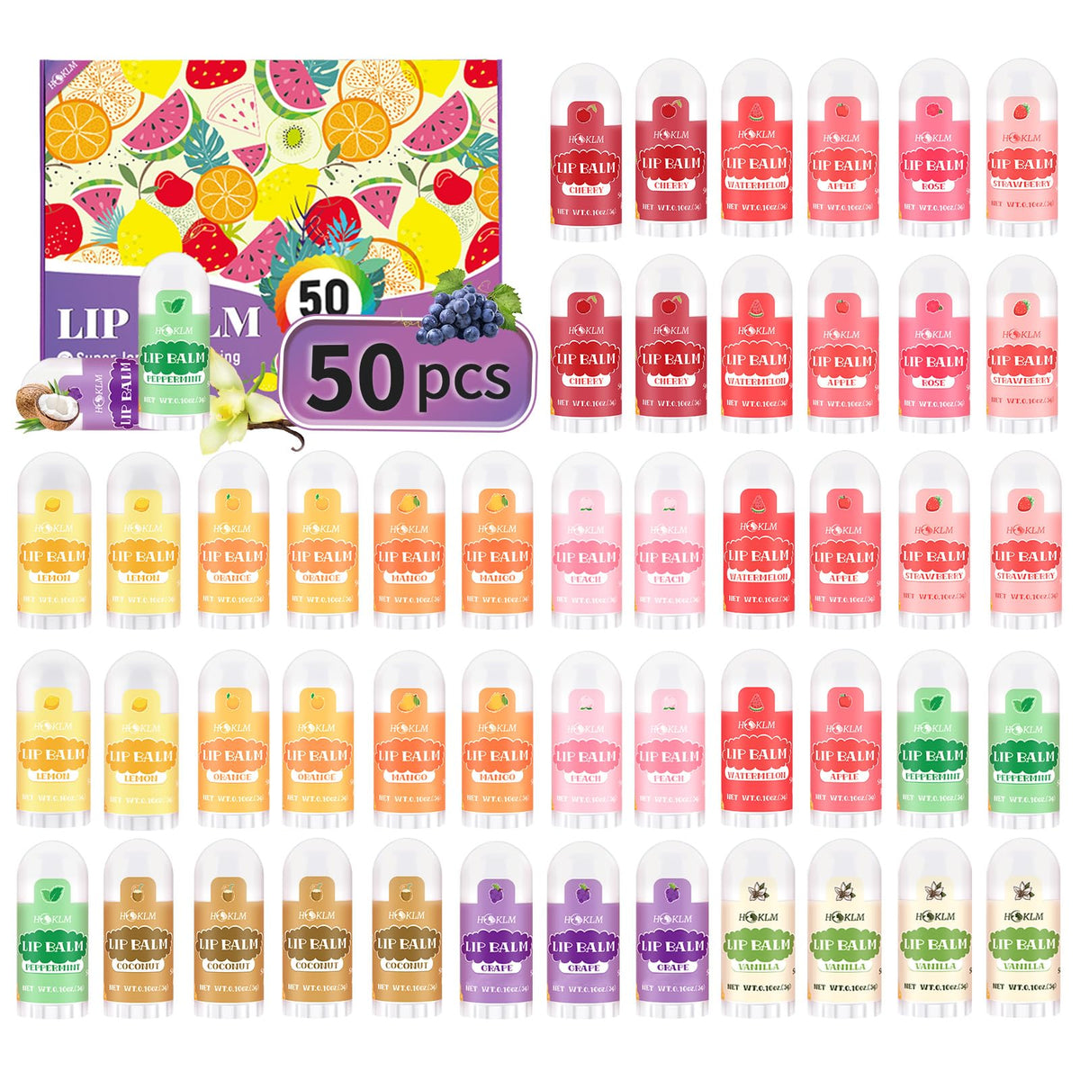 HCKLM mini lip balm apple flavor compact for on-the-go moisture