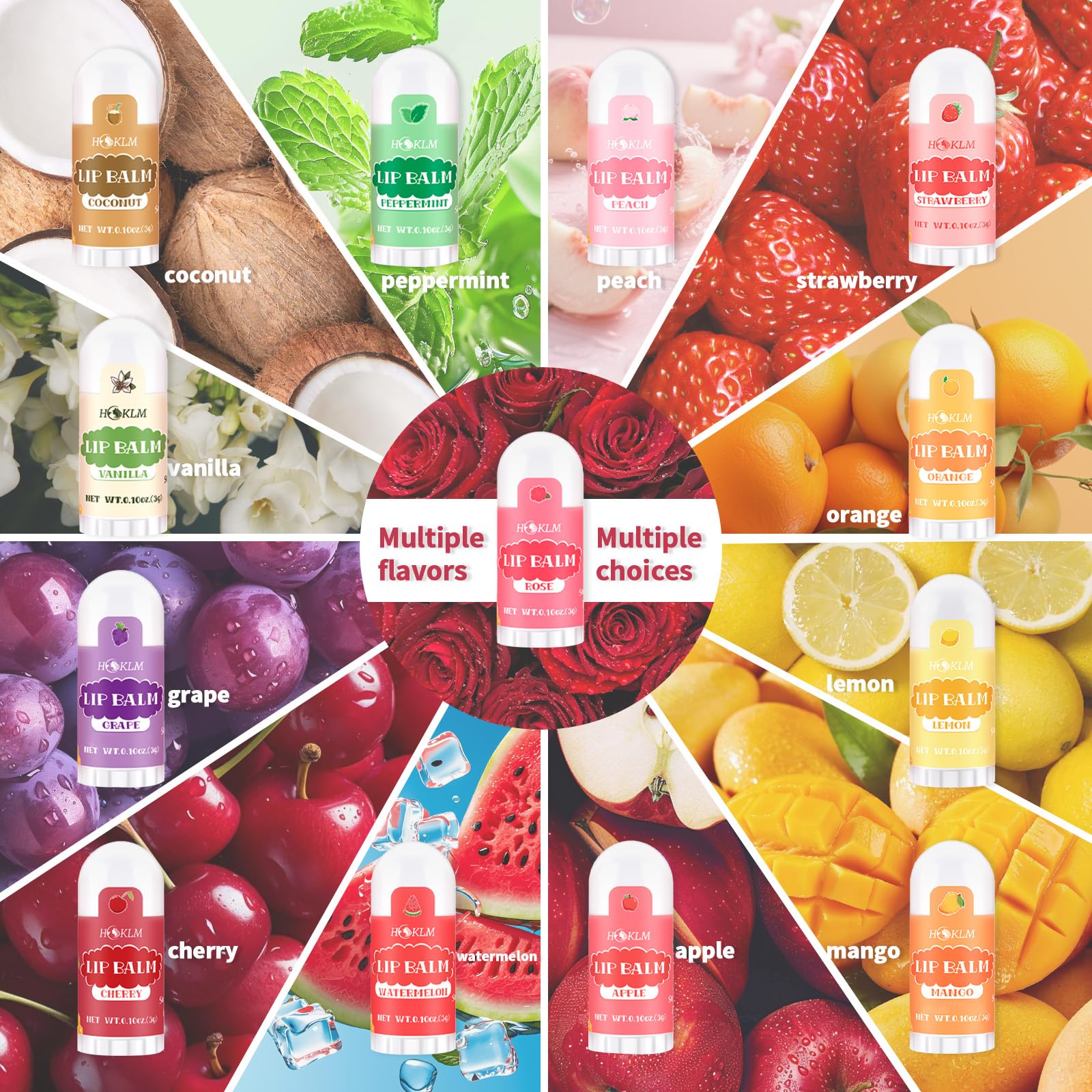 HCKLM mini lip balm cherry flavor provides gentle hydration