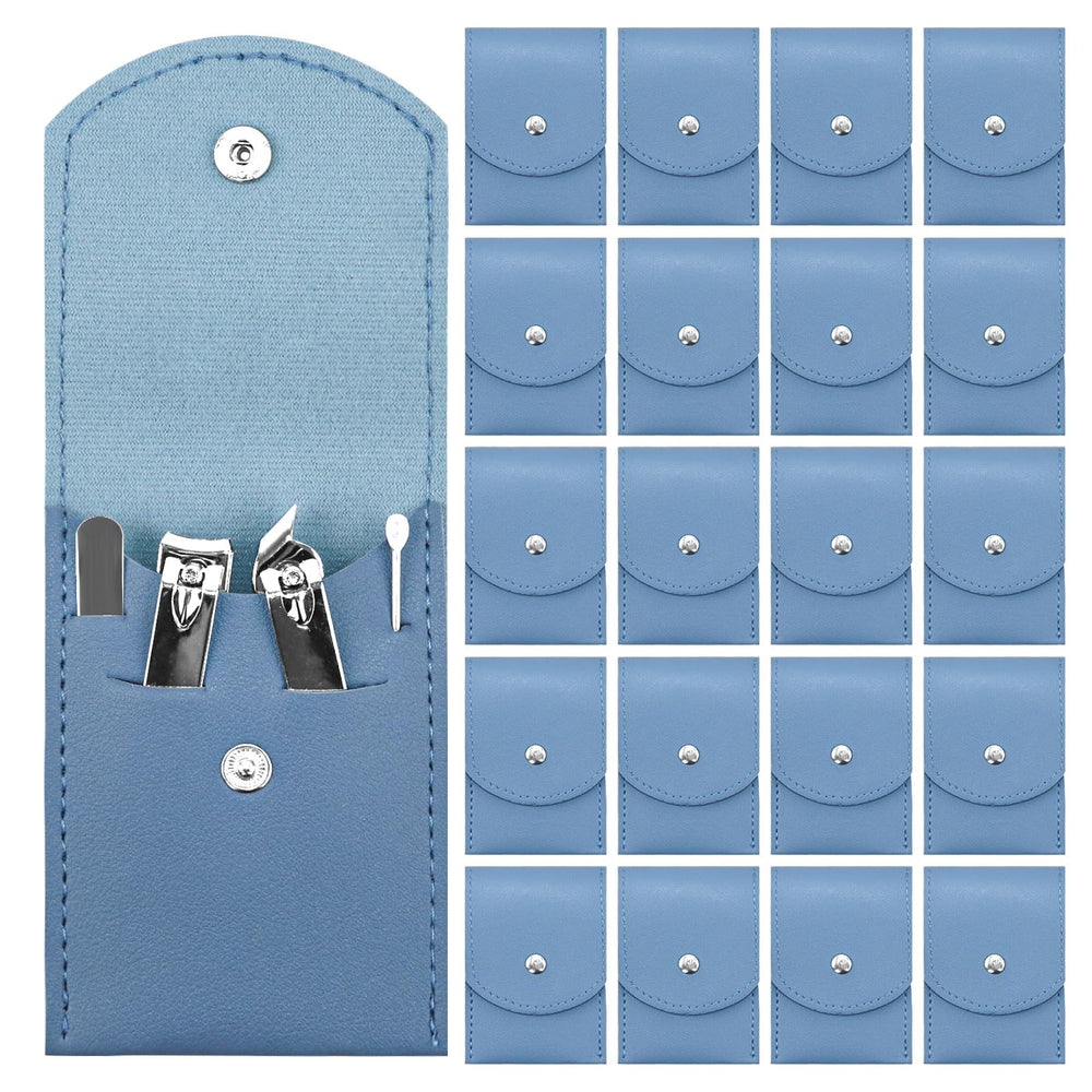 HDFCLUP blue leather case keeps tools organized for travel.