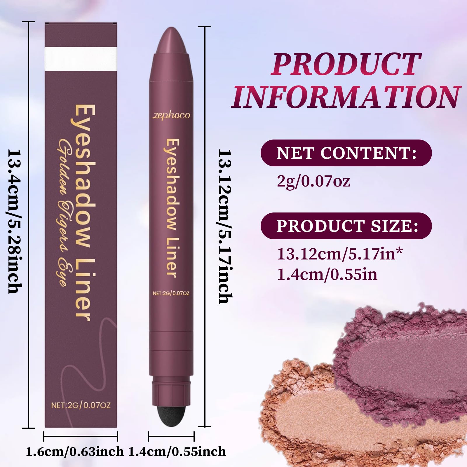 HDFDREO champagne-gold and plum duo creates versatile eye looks.