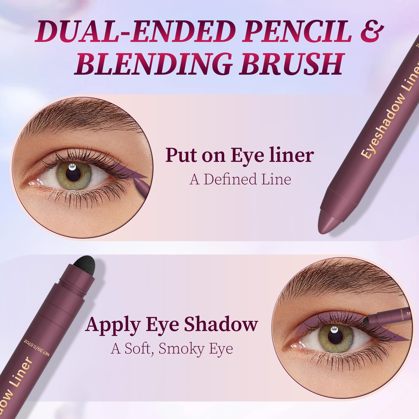 HDFDREO plum eyeshadow stick shows smooth blending and rich color.