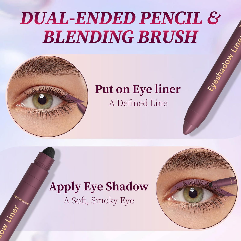 HDFDREO plum eyeshadow stick shows smooth blending and rich color.