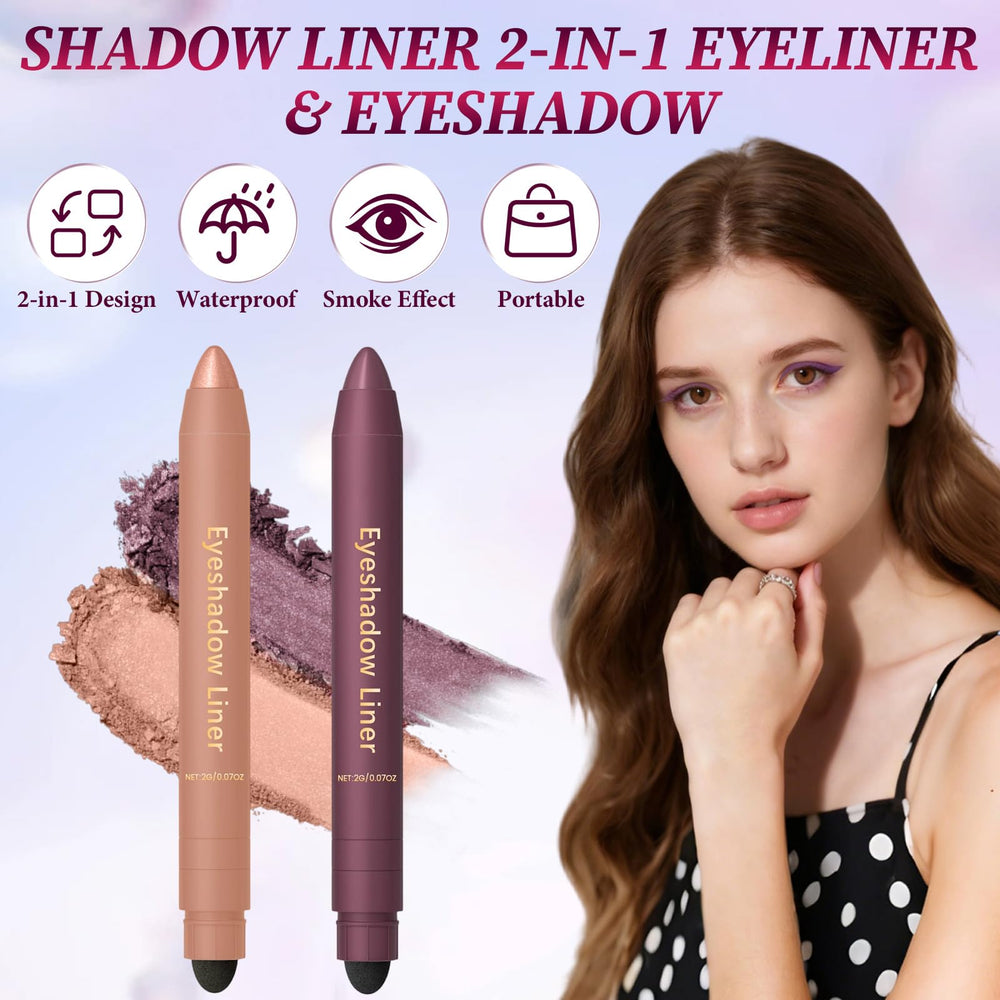 HDFDREO shadow liner 2in1 with soft brush for easy blending.