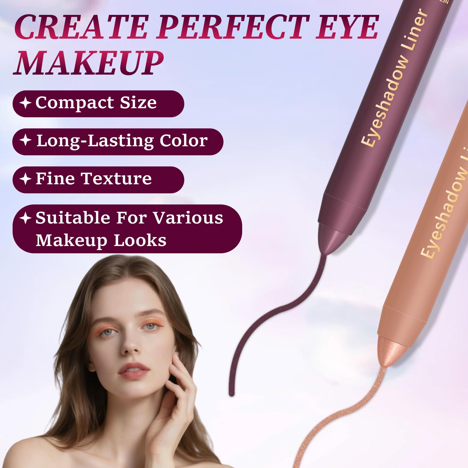 HDFDREO smooth color application enables quick eye makeup.