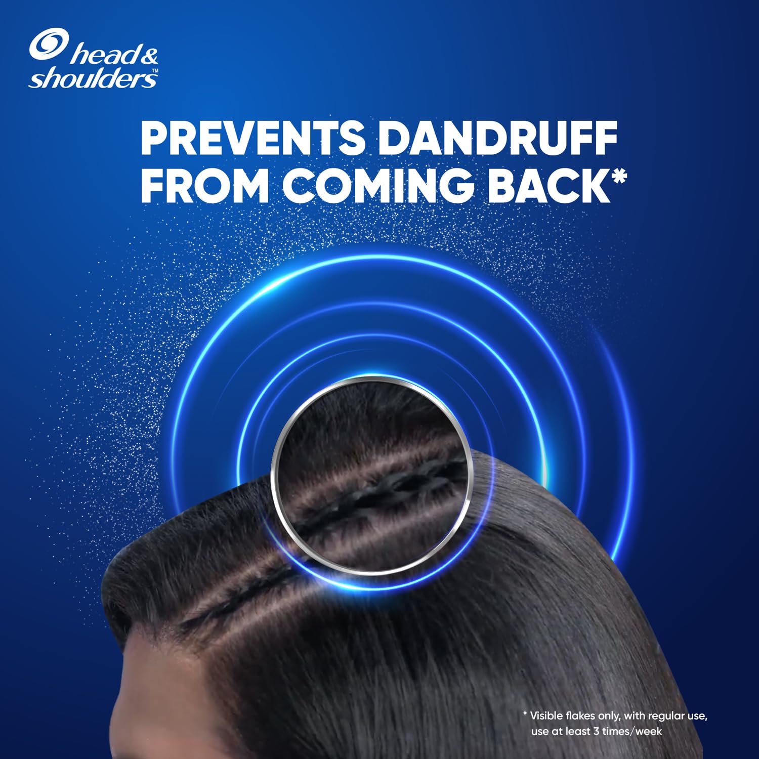 Head & Shoulders Smooth and Silky shampoo being poured for quick lather.