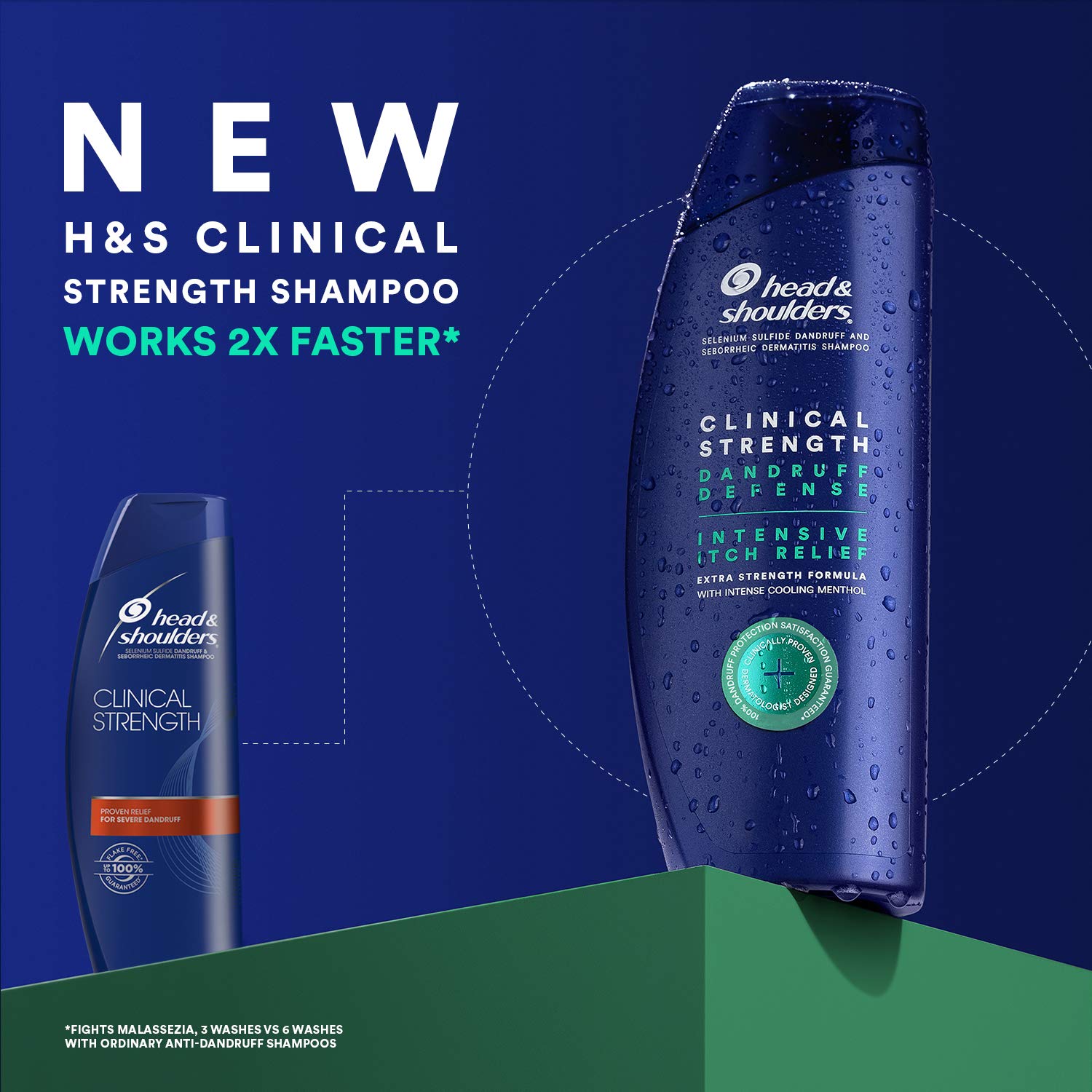 Head & Shoulders applying shampoo and massaging into scalp for cleansing