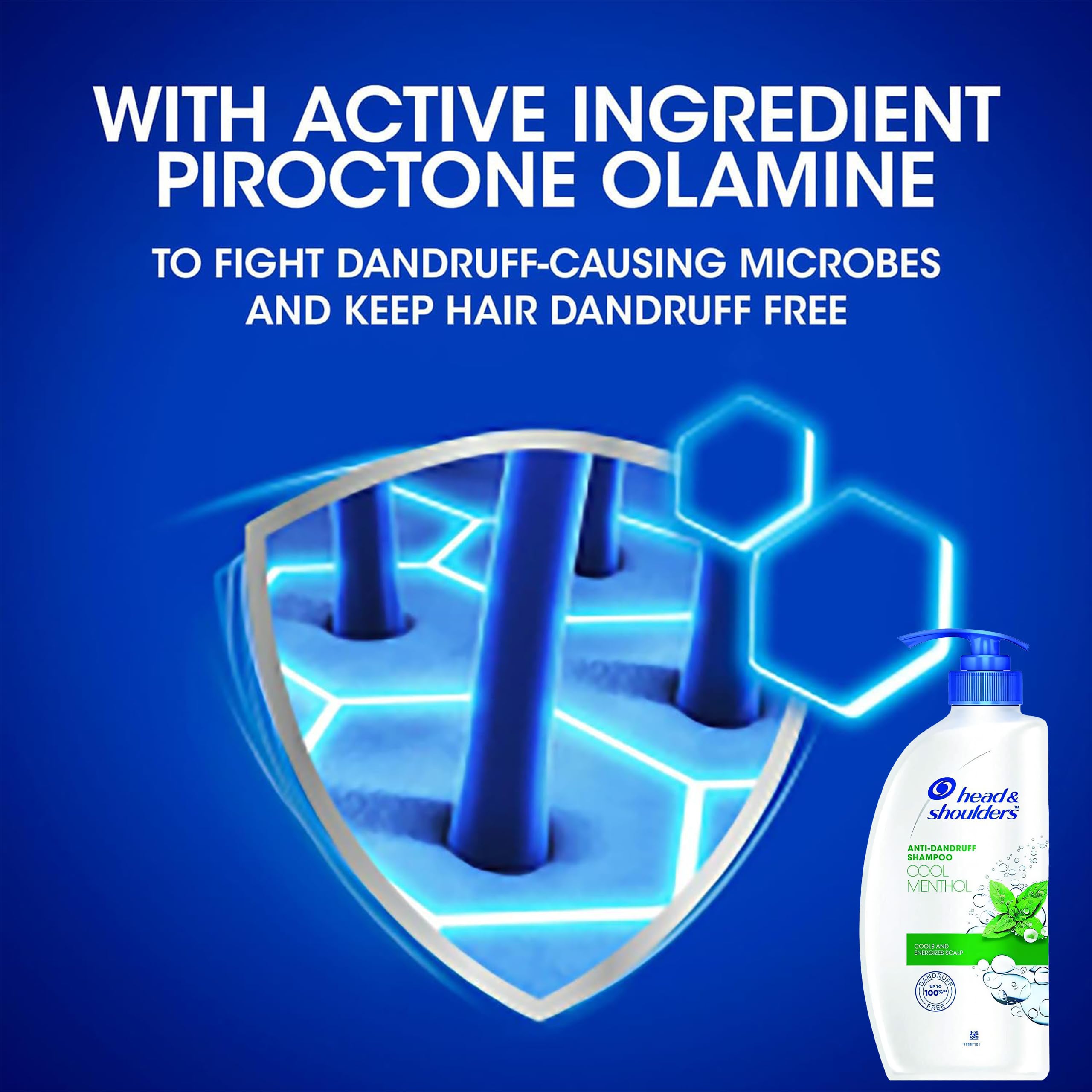 Head & Shoulders color-treated hair-safe formula label reassuring color-treated compatibility.