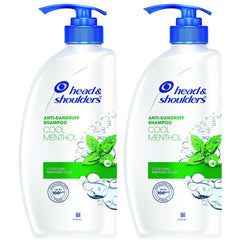 Head & Shoulders Cool Menthol twin-pack bottle ready for daily use and dandruff protection.