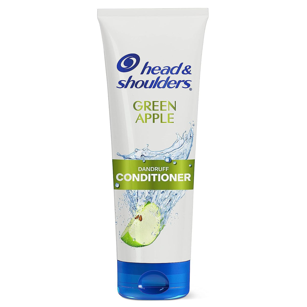 Head & Shoulders Green Apple conditioner bottle showcases dandruff care benefits for daily use