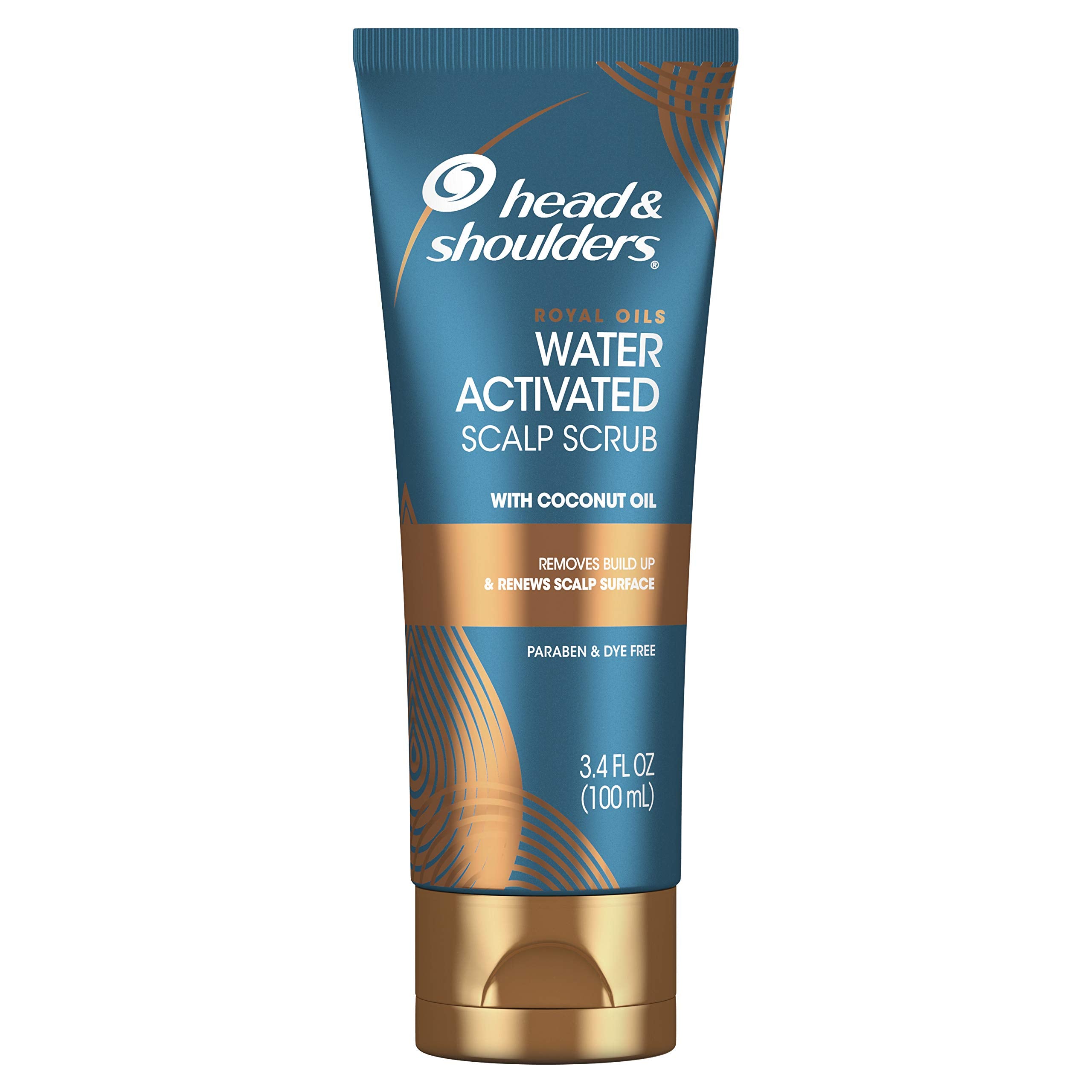 Head & Shoulders Royal Oils scalp scrub bottle front, pre-wash refreshing scalp cleanse